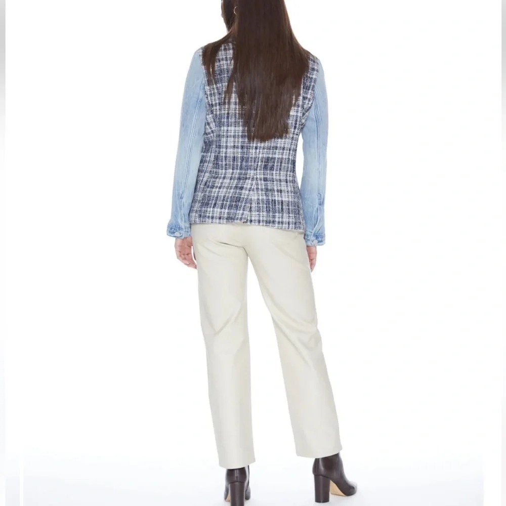 BLUE REVIVAL MIX DENIM HELEN BLAZER IN TWEED BLAZER SIZE S